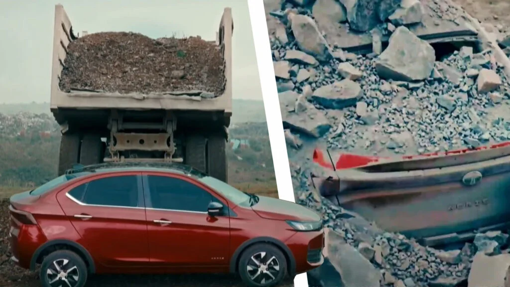 Tata Unveils Aeris: The Budget-Friendly Sedan Tested Under 20 Tons of Gravel